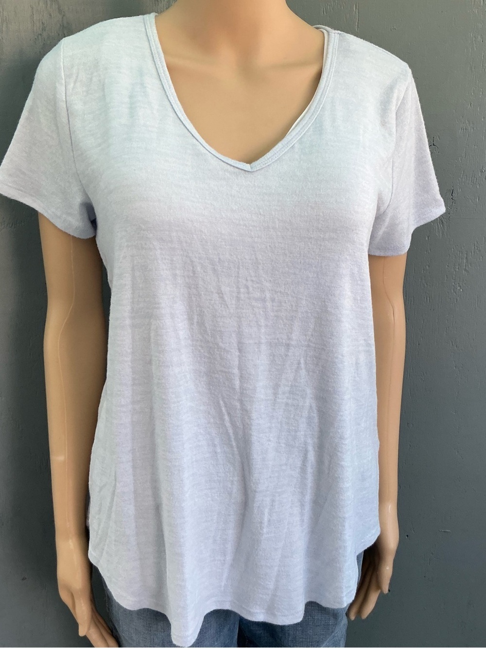 Hollister Light Blue V-Neck Short Sleeve Tee NWT